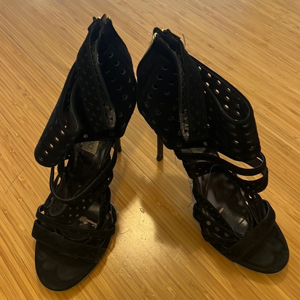 Jimmy Choo black suede heels